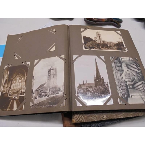 1054 - Four old albums of postcards, mainly Churches and Cathedrals.