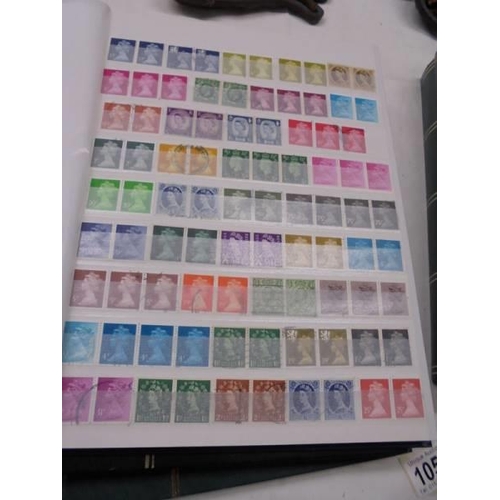 1055 - Five albums of UK and Commonwealth stamps including Victorain.