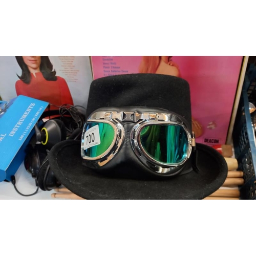 700 - A steam punk hat with goggles