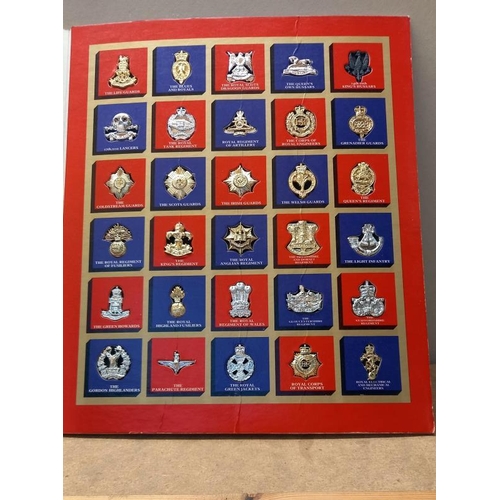 712 - A vintage Texaco 'The Great British Regiments' cap badge collection