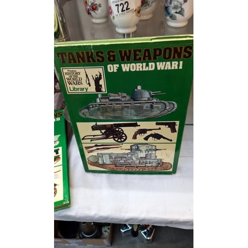 725 - A 1941 copy of the tank monthly and Tanks and Weapons of World War I and World War II books