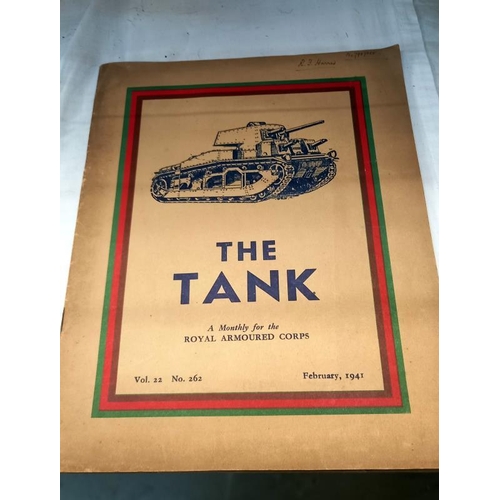 725 - A 1941 copy of the tank monthly and Tanks and Weapons of World War I and World War II books