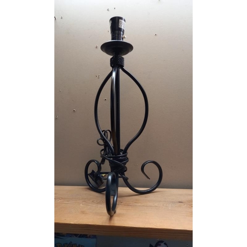 782 - A pair of wrought iron table lamps height 47cm