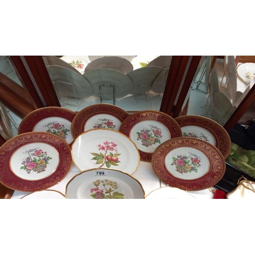 799 - 4 Spode collectors/cabinet plates and 6 plates by Booths