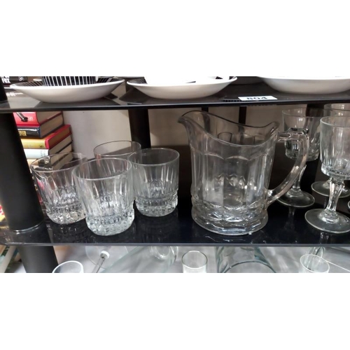 805 - A quantity drinking glasses including wine and shot