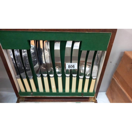 806 - A boxed 46 piece cutlery set.