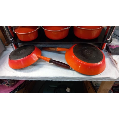 809 - A good lot of Le Creuset saucepans etc in need of a good clean