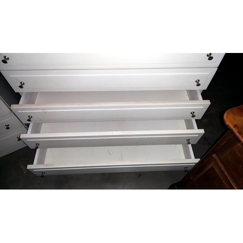 847 - A pair of STAG white bedroom chest of drawers, 82cm x 42cm x 97cm high, COLLECT ONLY