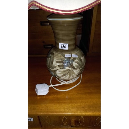 856 - A Jersey pottery lamp, COLLECT ONLY