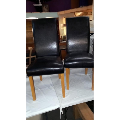 871 - 4 leather dining chairs, COLLECT ONLY