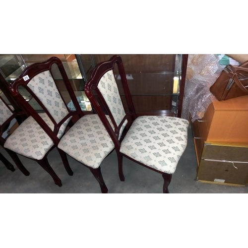 878 - 4 dining chairs & 1 carver, COLLECT ONLY