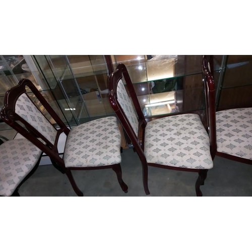 878 - 4 dining chairs & 1 carver, COLLECT ONLY