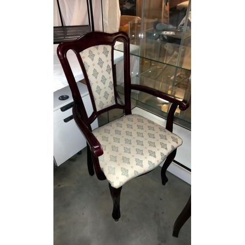 878 - 4 dining chairs & 1 carver, COLLECT ONLY