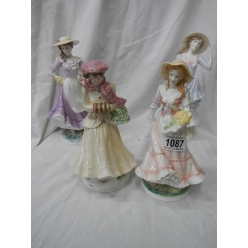 1087 - A set of four limited edition Royal Worcester Four Seasons figurines.