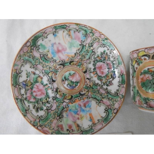 1115 - An early Chinese tea cup and saucer in good condition.