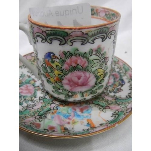 1115 - An early Chinese tea cup and saucer in good condition.