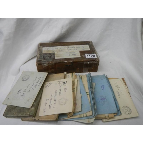 1128 - An old box containing interesting letters from 1914-1918.