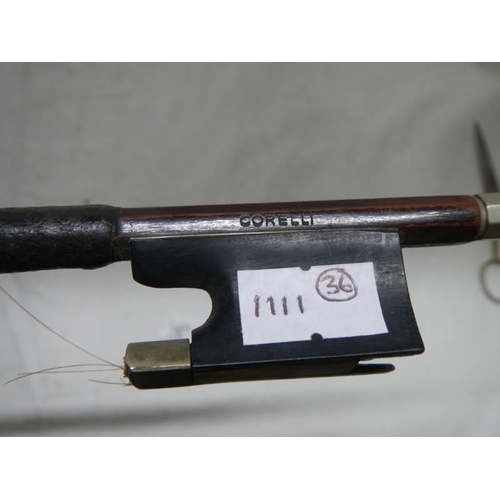 1139 - A violin bow stamped Corelli