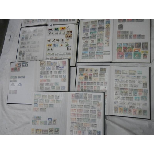 1148 - Seven albums of mainly European stamps.