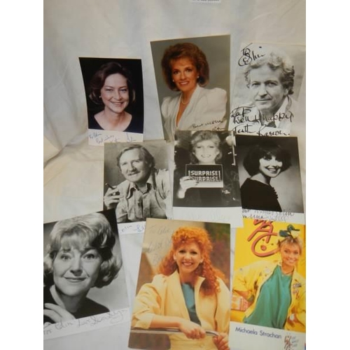 1150 - 30 various genuine autographed photographs including Henry Cooper, Cilla Black, Tommy Steel etc.,