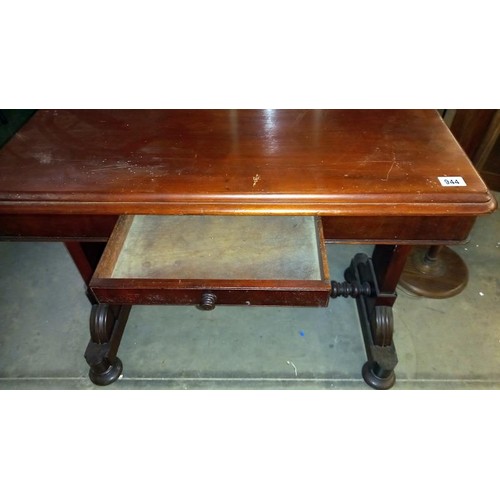 944 - A mahogany hall table with drawer