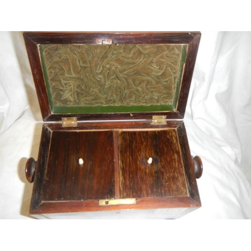 1171 - A Victorian rosewood tea caddy in very good condition.