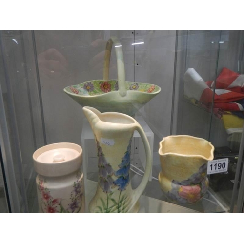 1190 - Four piece of Radford pottery.