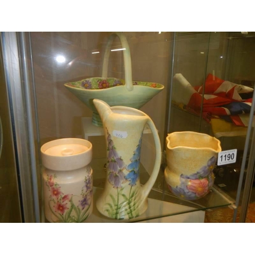 1190 - Four piece of Radford pottery.