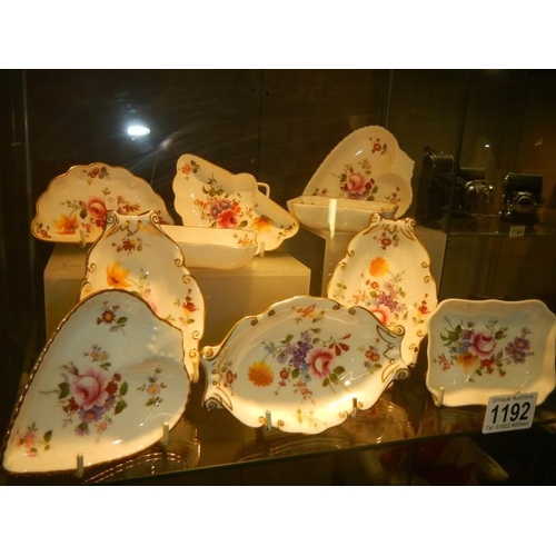 1192 - Ten pieces of Royal Crown Derby porcelain.