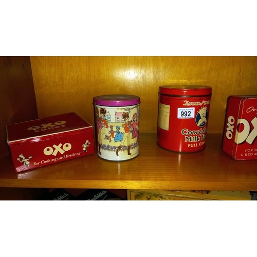 992 - A quantity of collectors tins