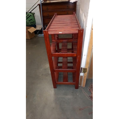 995 - A stained pine storage unit, COLLECT ONLY