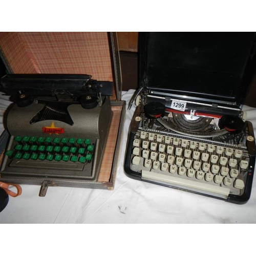 1299 - Two vintage typewriters.