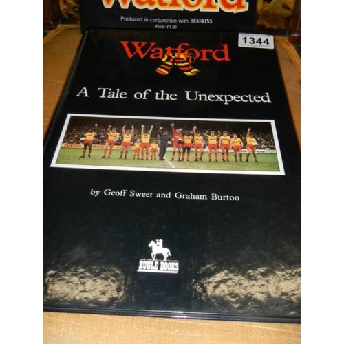 1344 - A Watford FC 'Tales of the Unexpected' first edition with multiple players signatures.