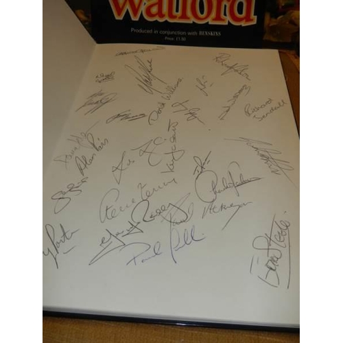 1344 - A Watford FC 'Tales of the Unexpected' first edition with multiple players signatures.