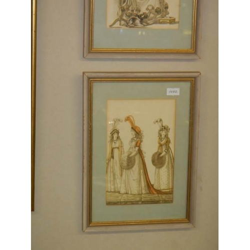 1360 - Three framed and glazed fashion studies.