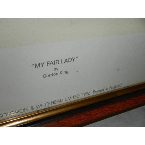 1397 - A framed and glazed print entitled 'My Fair Lady' by Gordon King.