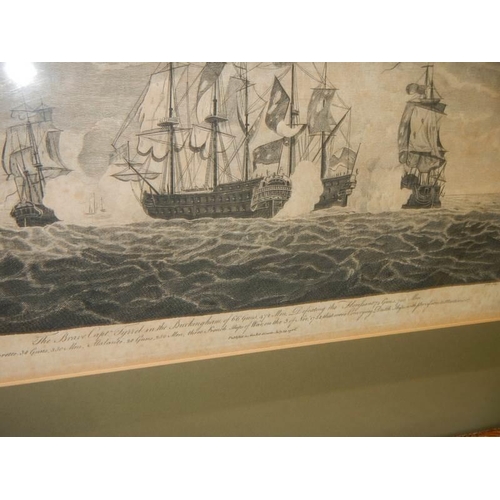 1401 - An early engraving featuring sailing ships, dated 1706.