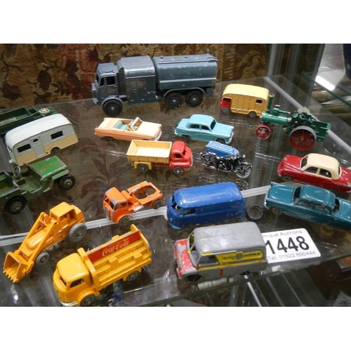 1448 - A mixed lot of die cast models including Dinky and Lesney.