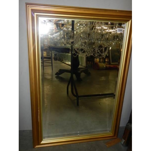 1506 - A gilt framed bevel edged mirror, COLLECT ONLY.