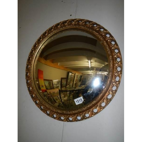 1515 - A gilt framed concave mirror, COLLECT ONLY.