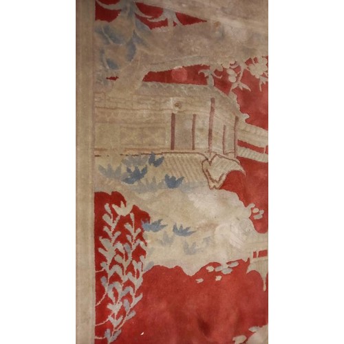 1561 - A large Chinese patterned carpet, 300 x 185 cm, COLLECT ONLY.