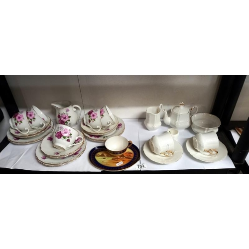 703 - Two 2 part tea sets & 1 other