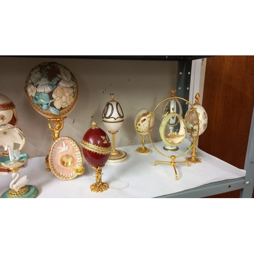 764 - A quantity of decorative egg ornaments