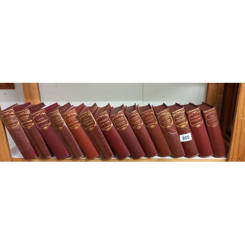 805 - A collection of 17 Odhans Charles Dickens books (Dickens embossed cover)