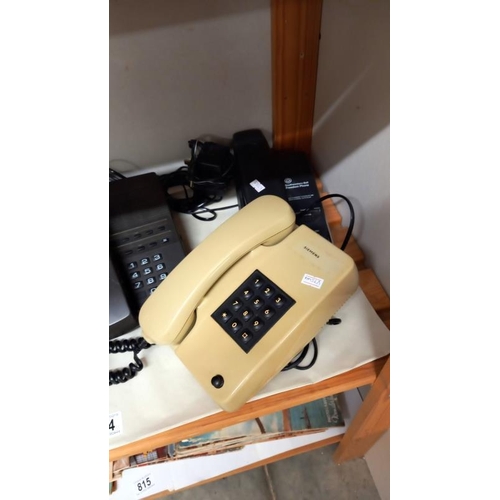 814 - A selection of vintage push button telephones