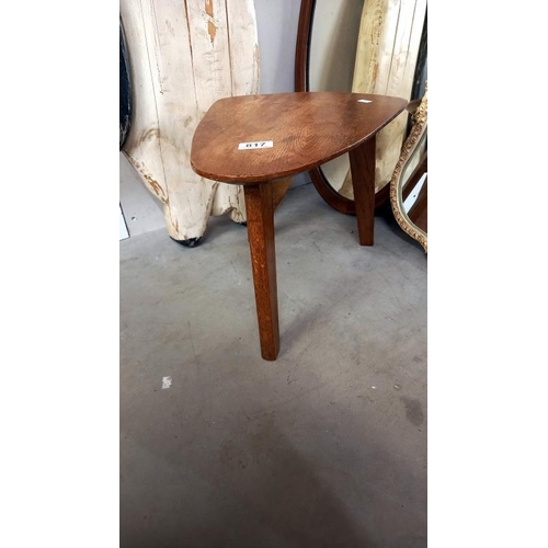 817 - An oak retro style small coffee table, COLLECT ONLY