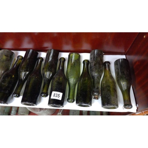 835 - A quantity of vintage bottles, all Gainsborough, most chipped on neck rim.