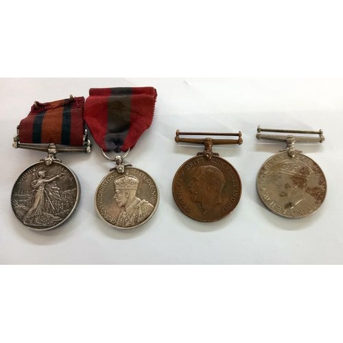 1048 - A collection of medals including Victoria Defence of Ladysmith medal for Pte G Bennett, Faithful Ser... 