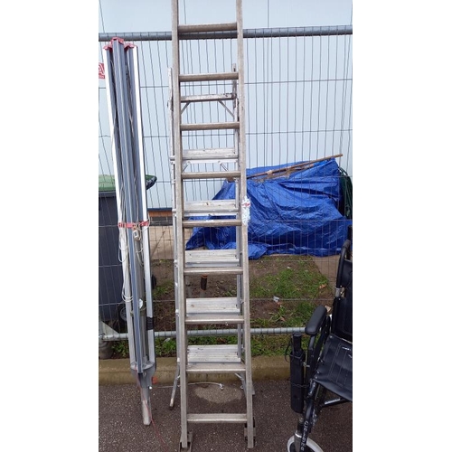 885 - An aluminium step ladder & 1 other, COLLECT ONLY