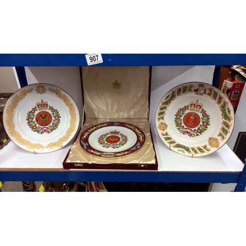 907 - 7 boxed Spode military crest collectors plates